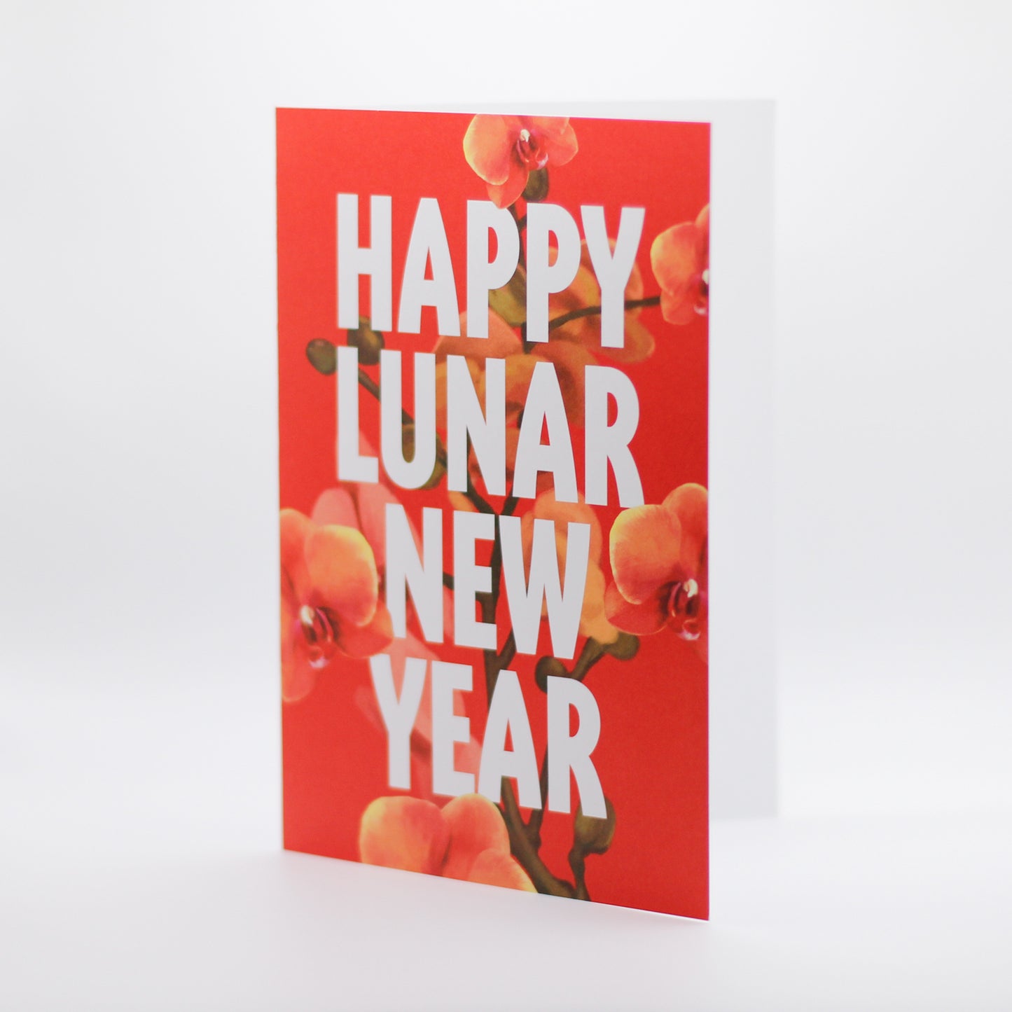 Happy Lunar New Year 5x7 Orchid Greeting Card Pack